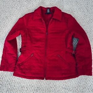 GEOFFREY BEENE Sport women’s Red Quilted Jacket Size L